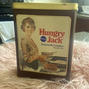 Vintage Hungry Jack ButterMilk Pancakes Tin w/ Lid (EMPTY)